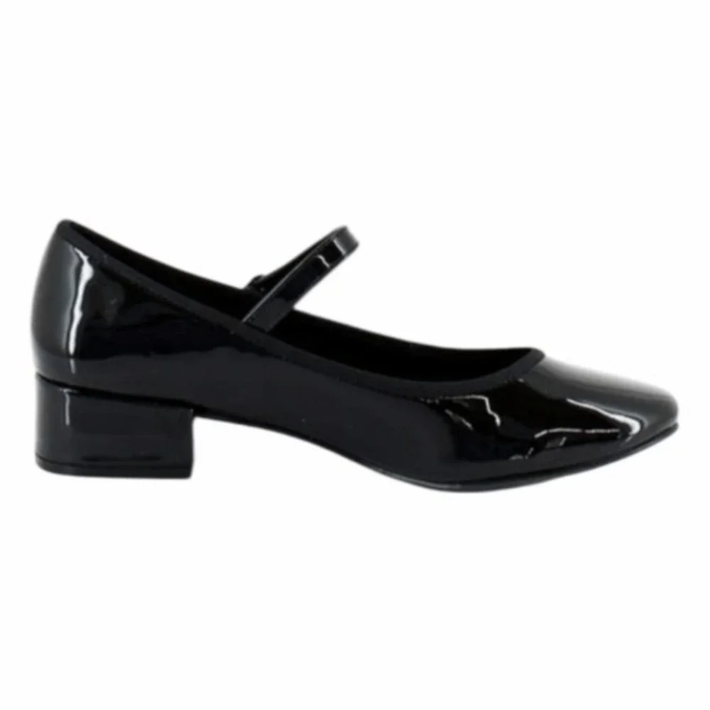 Madden Girl Tutuu Black Patent Leather Low‎ Block Heel Girls 5